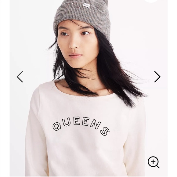 Madewell Queens Graphic Long Sleeve T-shirt size S - Picture 2 of 6